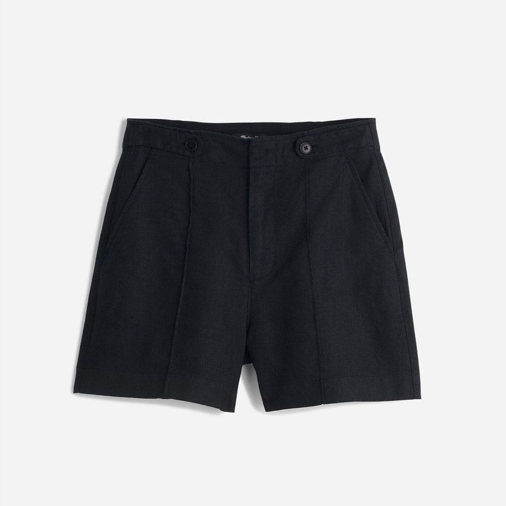 Madewell linen button tab shorts